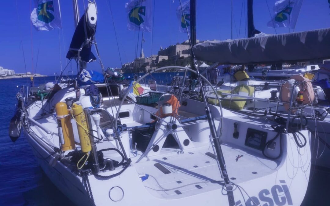 Luca Lualdi and the C 45s Timeriesci at the Rolex Middle Sea Race